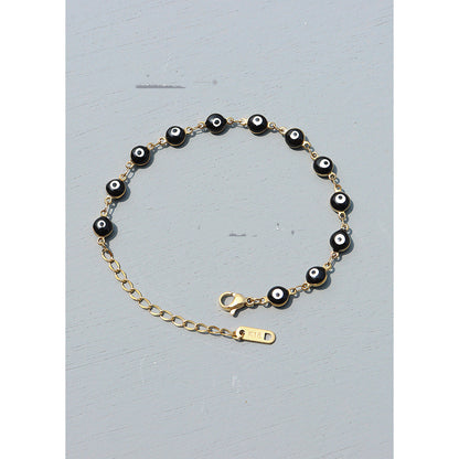 Black Oil Drip Titanium Steel Bracelet