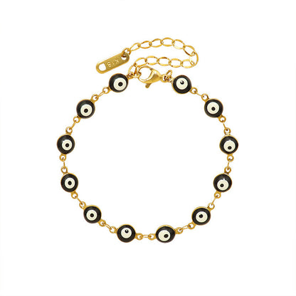 Black Oil Drip Titanium Steel Bracelet