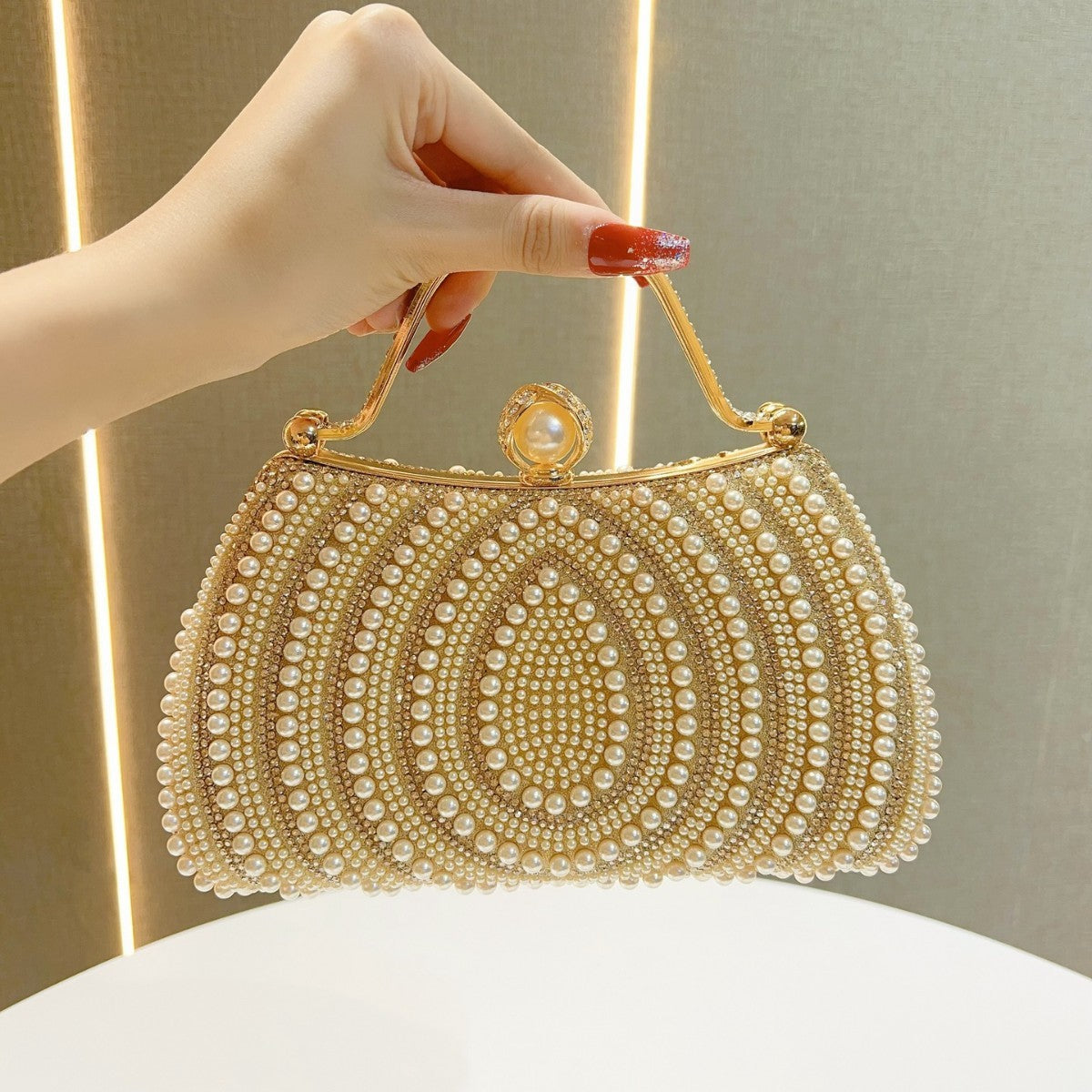Women's Pearl & Diamond Shoulder Bag