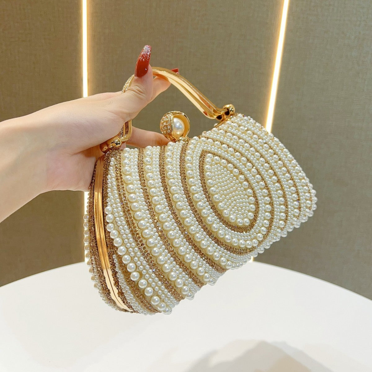 Women's Pearl & Diamond Shoulder Bag